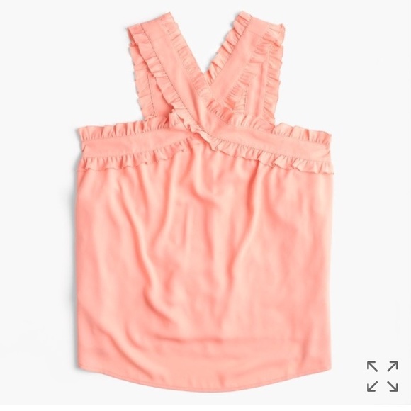 J. Crew Tops - J. Crew Drapey Wrap Front Top Coral Tank Blouse